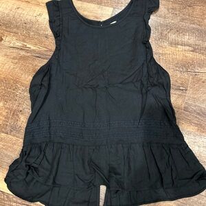 Hollister Black Ruffled Blouse